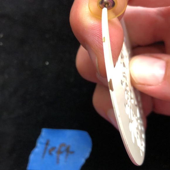 Vintage Rare Anne Klein Lion Head Logo Crescent Shaped Earrings - Picture 5 of 16